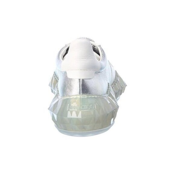 Jimmy Choo Women's Metallic Diamond/f Leather Trainer - Picture 5 of 16